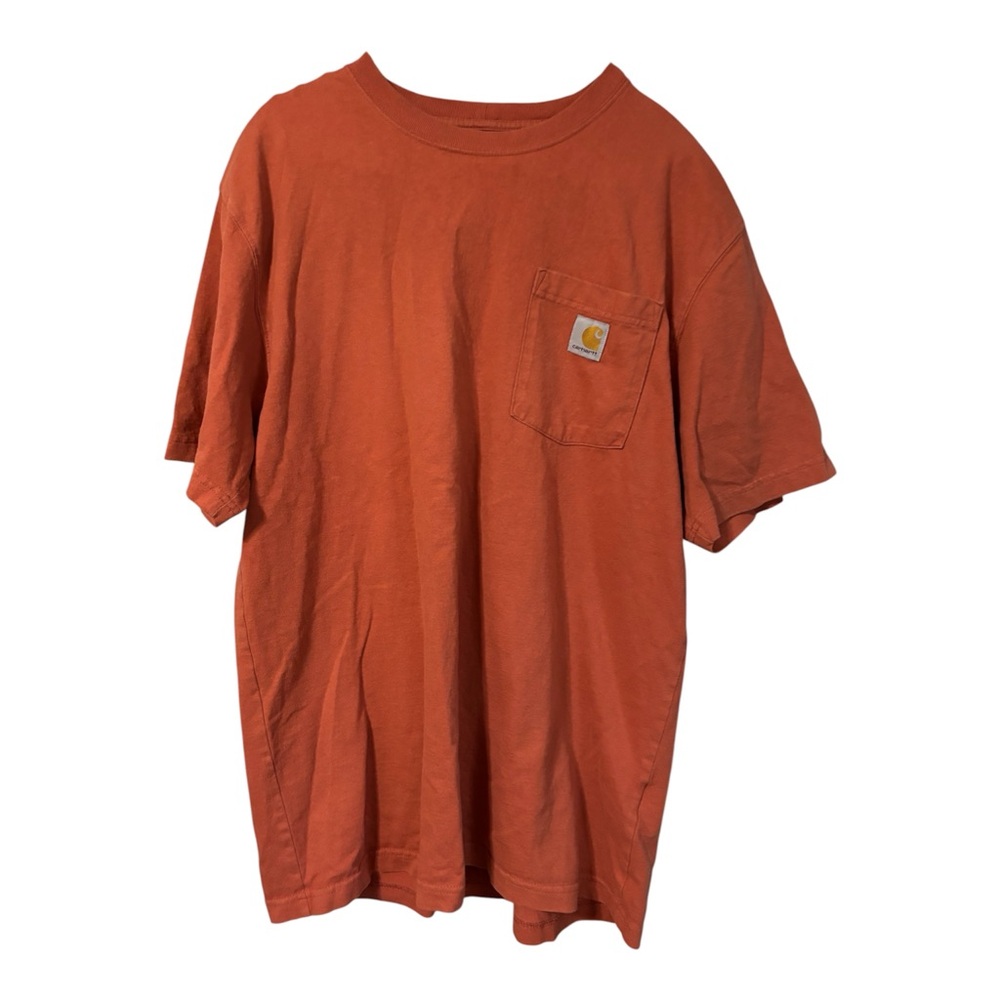 Carhartt Short-Sleeve Pocket Tee in Rust Orange